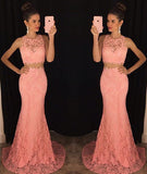 Elegant Sleeveless V-Neck crystal Long chiffon Online Prom Dresses
