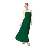 Emerald Green Empire Waist Chiffon Long Bridesmaid Dresses Prom Dresses - Laurafashionshop