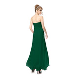 Emerald Green Empire Waist Chiffon Long Bridesmaid Dresses Prom Dresses - Laurafashionshop