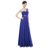 Long Bridesmaid Dress With Beaded Detail Royal Blue Prom Dresses - Laurafashionshop