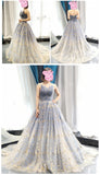 Gold Lace  Ball Gown Long Wedding Prom Dresses Quinceanera Formal Dress
