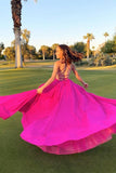 Sexy A-line Sleeveless Long Prom Dresses, Formal Gowns