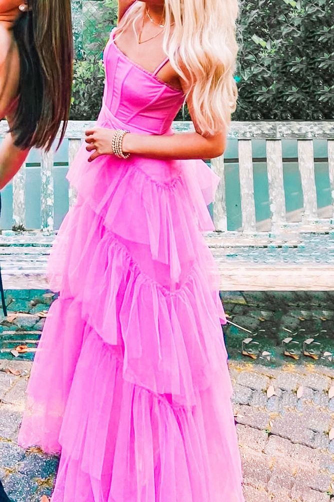 Layered evening shop dress