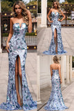 New Arrival Strapless Colorful Seqin Prom Dresses Long Party Dress