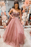 A Line Long Beaded Sweetheart  Popular Evening Party Dresses Prom Dresses