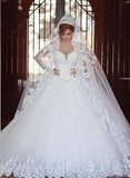 Slim Royal Long Train Ivory Color Wedding Dress - Laurafashionshop