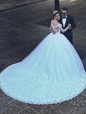 Slim Royal Long Train Ivory Color Wedding Dress - Laurafashionshop