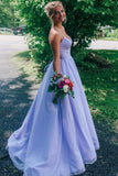 Pageant Dresses Formal Evening Dresses Sparkly Lavender A-Line Custom Long Prom Dress