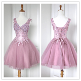 Sweet 16 Lace Blush Pink Prom Dresses - Laurafashionshop
