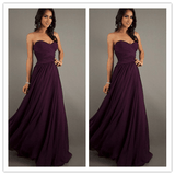 Simple Chiffon Strapless 2022 Long Elegant Bridesmaid dress Prom Dress - Laurafashionshop