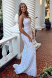 Evening Party Dresses Shiny Mermaid Sequined Long Prom Dress