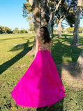 Sexy A-line Sleeveless Long Prom Dresses, Formal Gowns