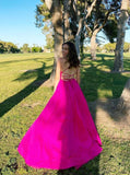 Sexy A-line Sleeveless Long Prom Dresses, Formal Gowns
