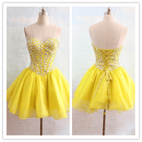 2022 Pink and Yellow Homecoming Dress Prom Dresses - Laurafashionshop