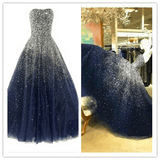 A-Line Beading Real Made Evening dress - Laurafashionshop