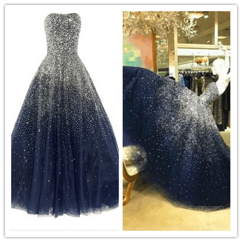 A-Line Beading Real Made Evening dress - Laurafashionshop