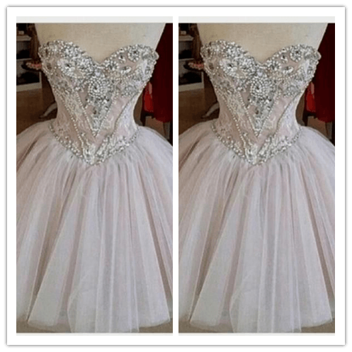 Cute Elegant Tulle Lace Sweet 16 Dress Prom Dresses - Laurafashionshop