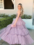 Spaghetti Straps Formal Party Dress A Line Pink Long Prom Dress