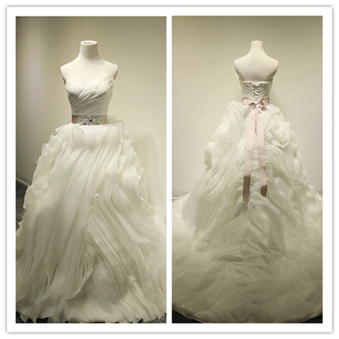 Charming Real Picture Sexy Beading Sash Organza Bandage Dress Ball Gown