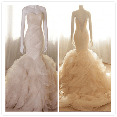 Mermaid New Fashion Design Train Blush Sweetheart Wedding Dresses - Laurafashionshop