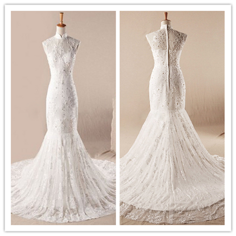 Sweep Train Chiffon Simple A-line Strapless Wedding Dress with Beads and Pleats