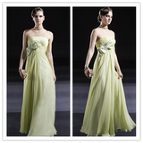 Long Formal Maternity Cap Sleeves Beaded Empire Waist Ruffles Bridesmaid Dresses for Wedding