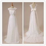 High Neck Lace Wedding Gowns With Real Photo Bridal Dress