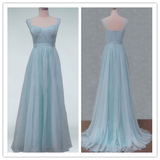 Mint tulle Knee length Spaghetti bridesmaid dresses