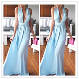 Sexy Deep V-Neck Real Made Prom Dresses