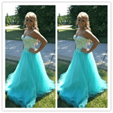 Sweetheart Princess Beading Real Made Prom Dresses - Laurafashionshop