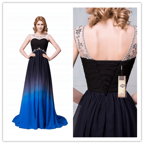 Ombre Charming Real Made Pretty Prom Dresses - Laurafashionshop