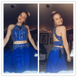 Two Pieces Different Real Made Prom Dresses - Laurafashionshop