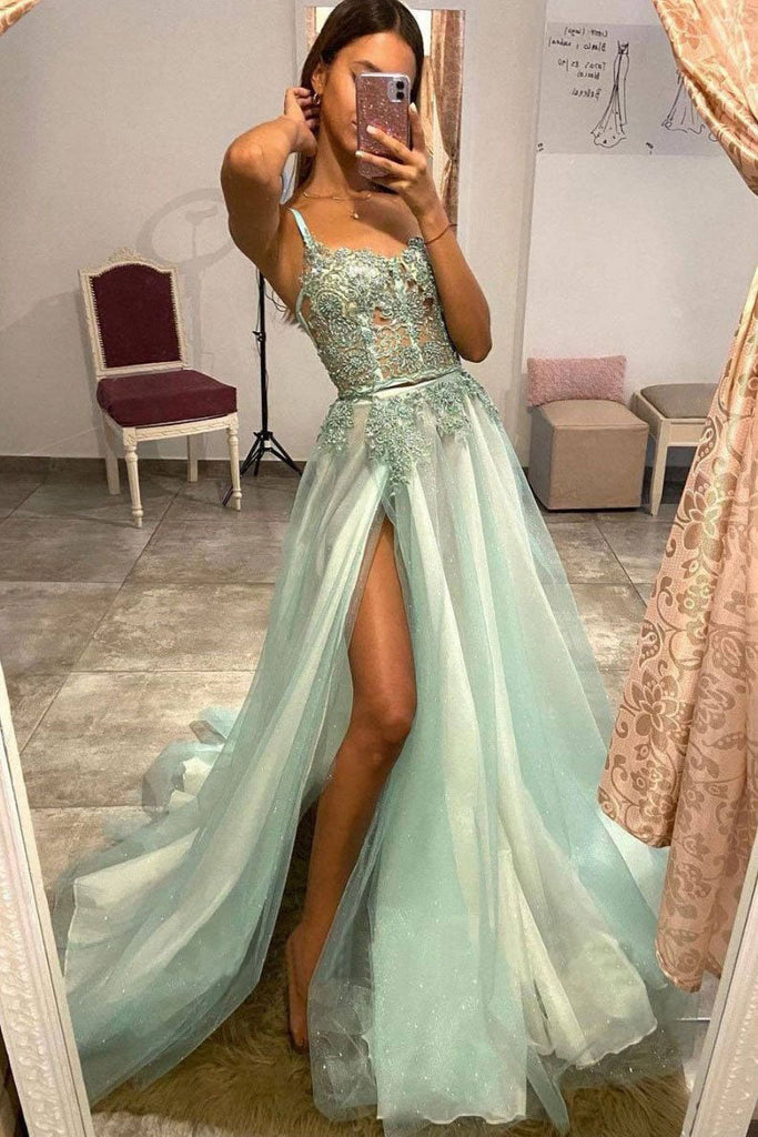 Mint Green A Line Evening Dresses| Alibaba.com