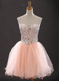 Tulle Blush Pink New Arrivals Homecoming Prom Dress - Laurafashionshop