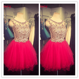 Tulle Red Homecoming Gown Party Dress New Arrivals Prom Dress - Laurafashionshop