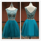 Blue Tulle Homecoming Gowns Prom Dresses - Laurafashionshop