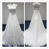Strapless A-line Lace Wedding Dress - Laurafashionshop