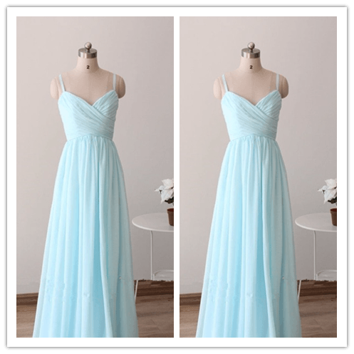 Floor-Length Custom Made Simple Bridesmaid Dresses - Laurafashionshop