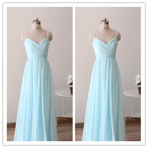 Floor-Length Custom Made Simple Bridesmaid Dresses - Laurafashionshop