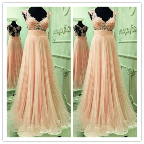 Unique A-Line Charming Sexy Real Made Prom Dresses - Laurafashionshop